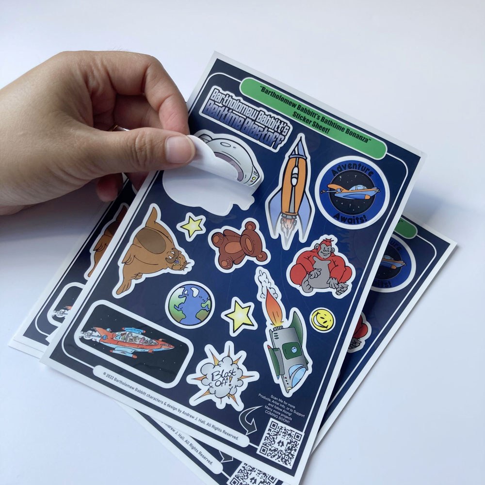 本を使ったこどもシール印刷