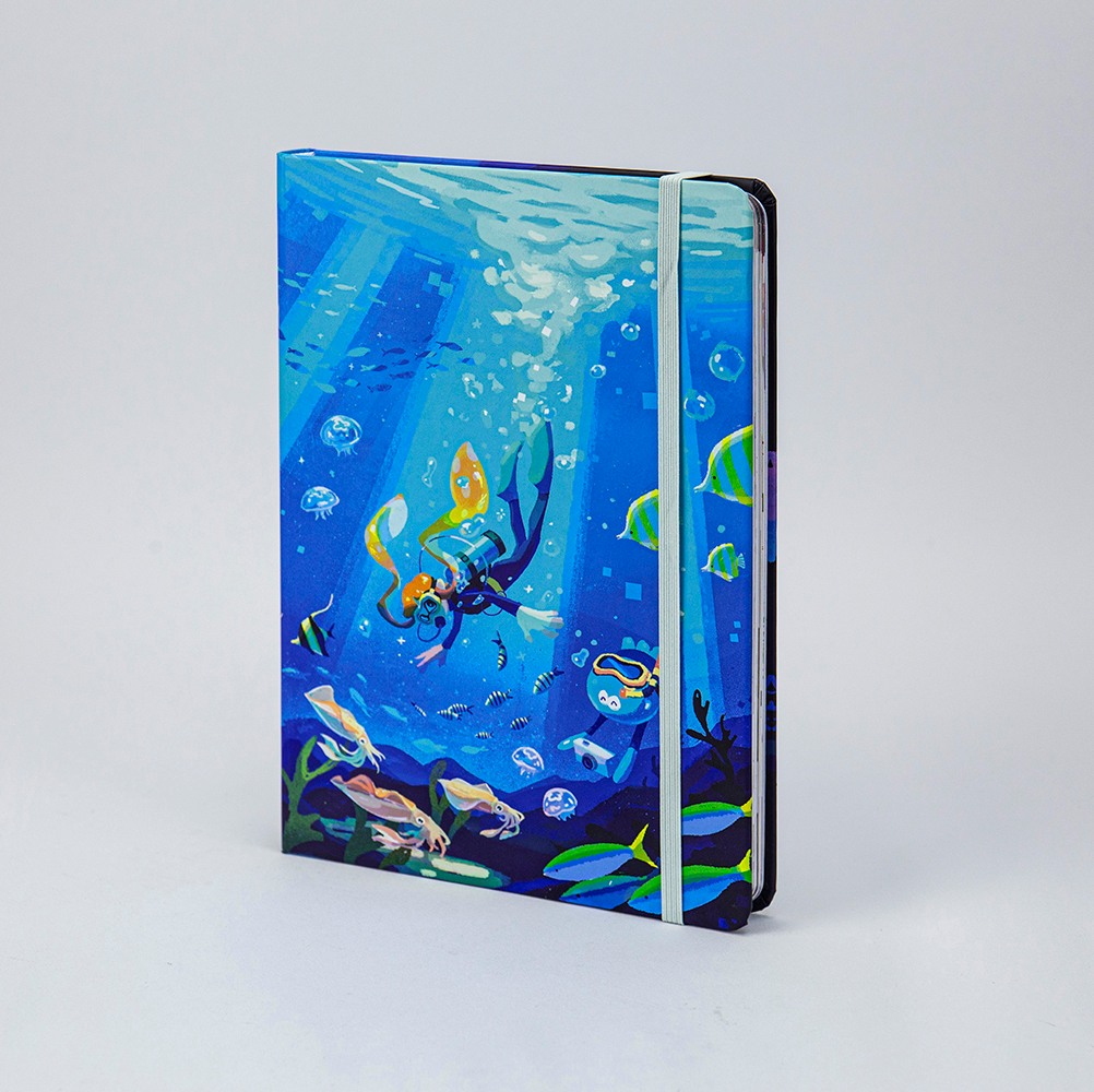 ゴムバンド印刷付きコイル綴じノート