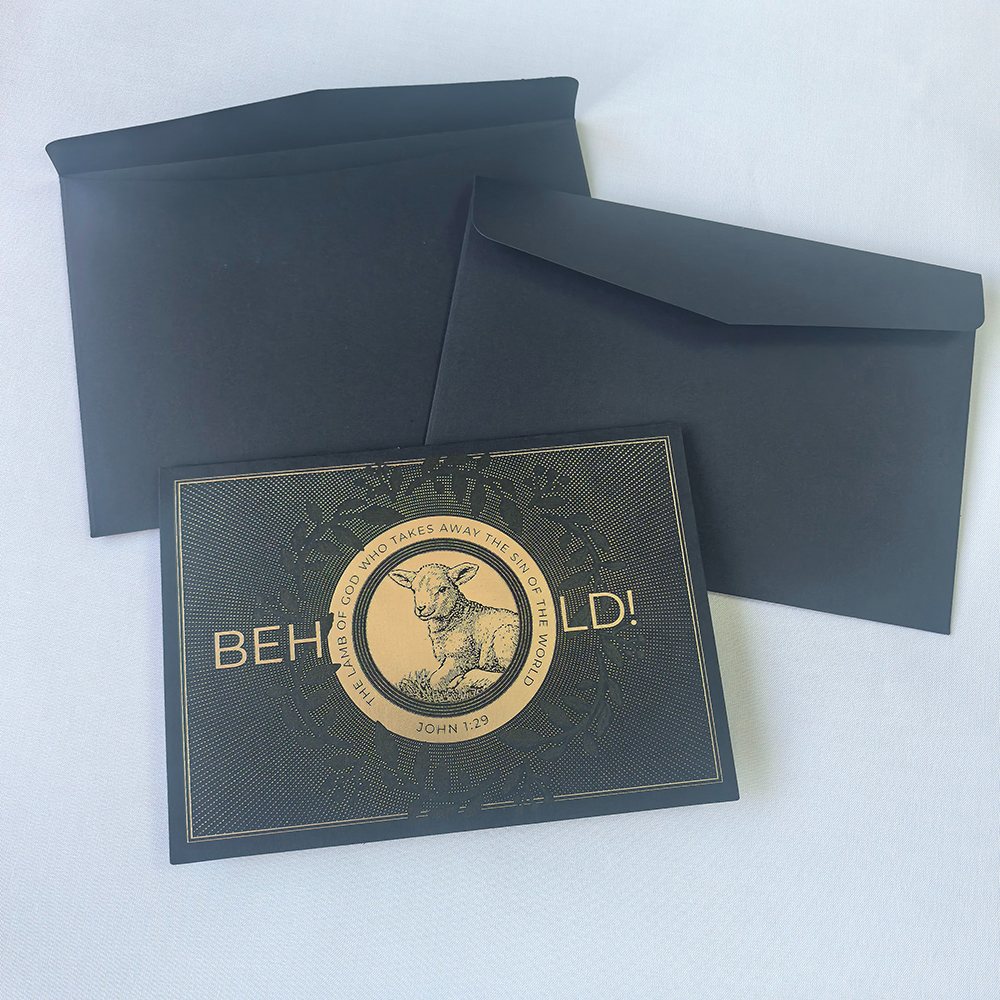 カスタムデザインの封筒付きフォルダークリスマスカード